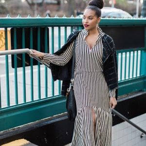 Zara Trafaluc Striped Maxi Dress